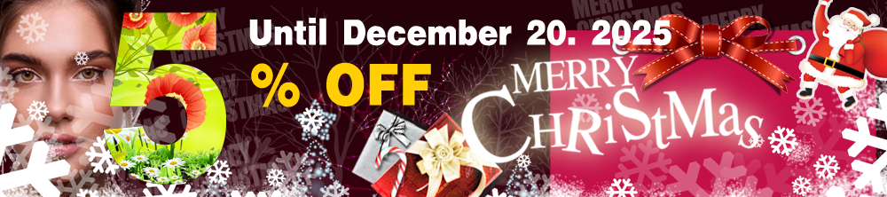 5% off all products to celebrate Christmas 2025