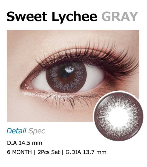 [Toric/6-Month] Sweet・Lychee Toric Gray (2pcs)