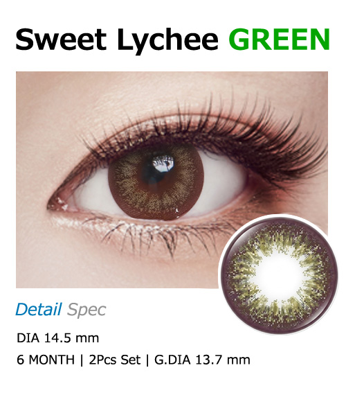 [Toric/6-Month] Sweet・Lychee Toric Green  (2pcs)