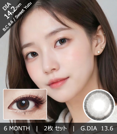 [Toric/6-Month] Sweet・Yuzu Toric Gray (2pcs)