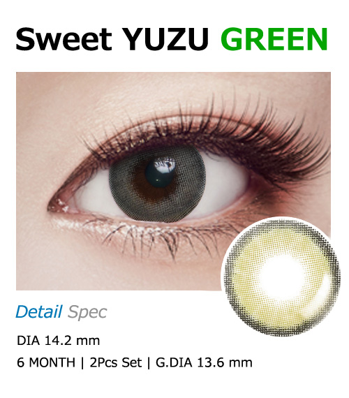 [Toric/6-Month] Sweet・Yuzu Toric Green (2pcs)
