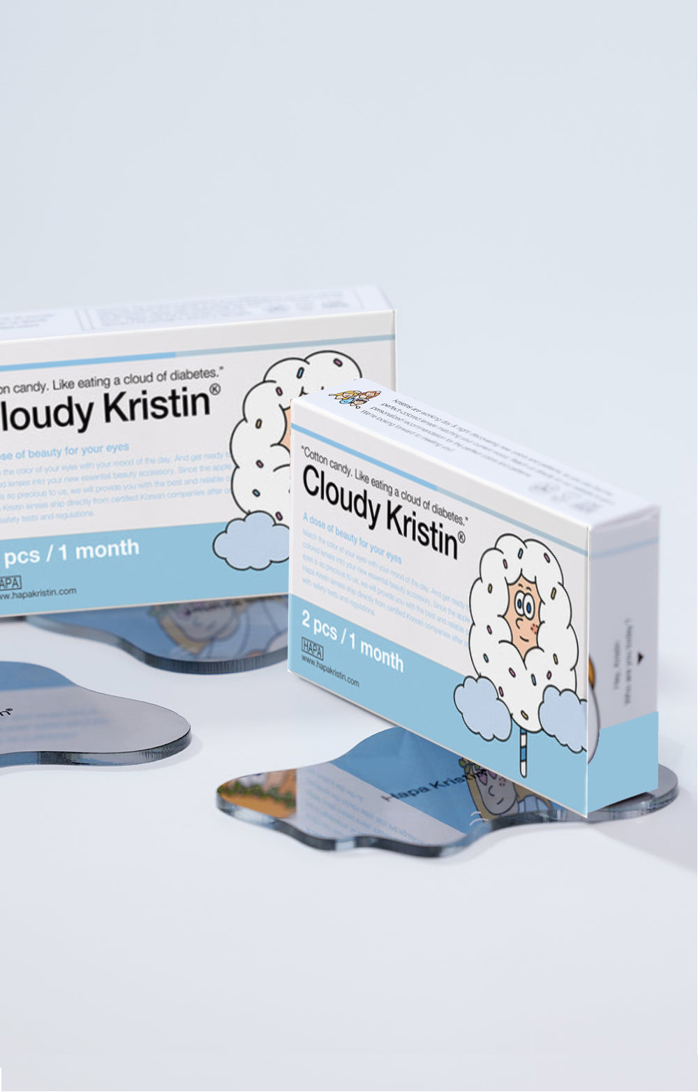 [1-Month] Cloudy Kristin Gray (2pcs)・HapaKristin