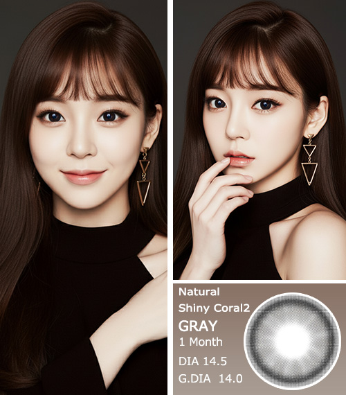 [1-Month] Shiny Coral-2 Gray (2pcs)3