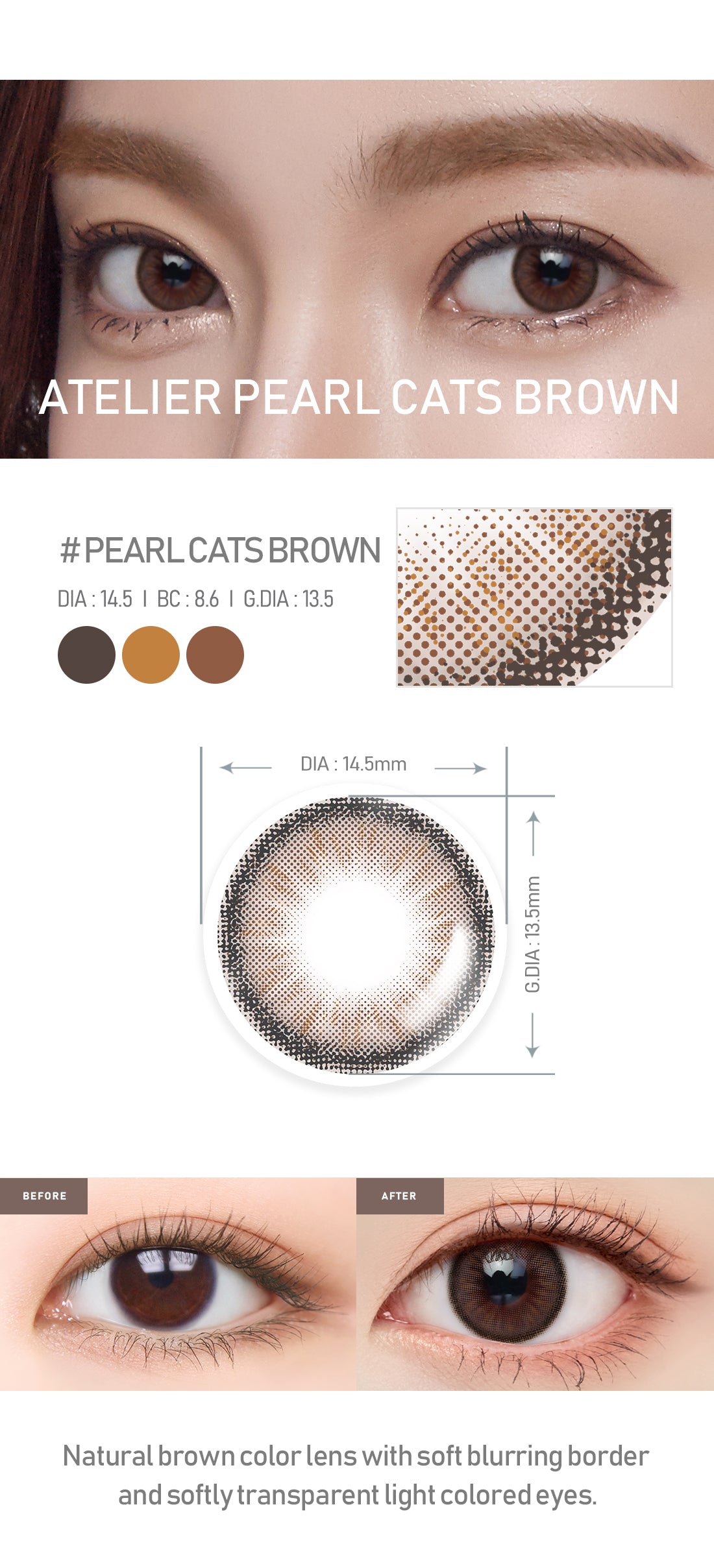 [Select Period] Torica Pearl Cats Choco Brown