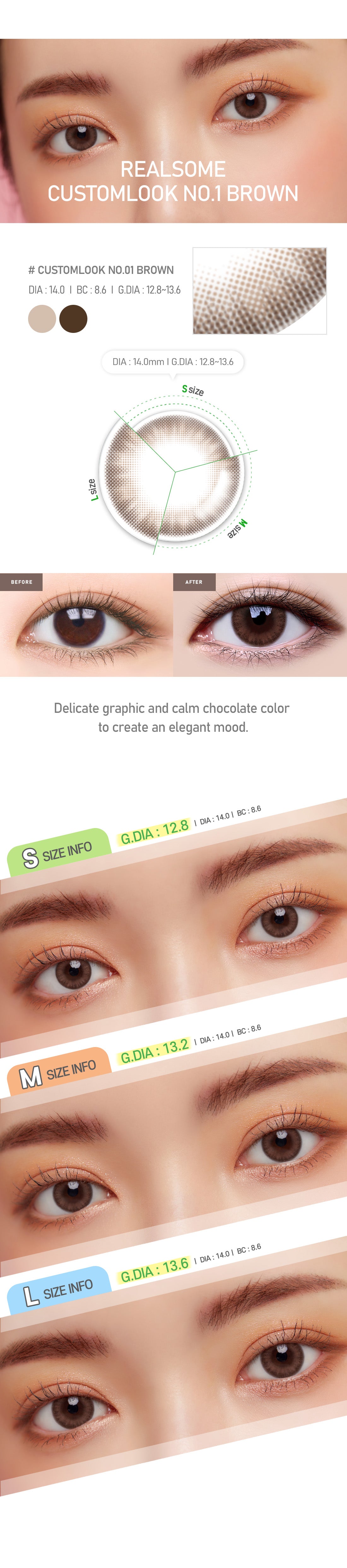 [Select Period] Torica Customlook No.01 Choco Brown