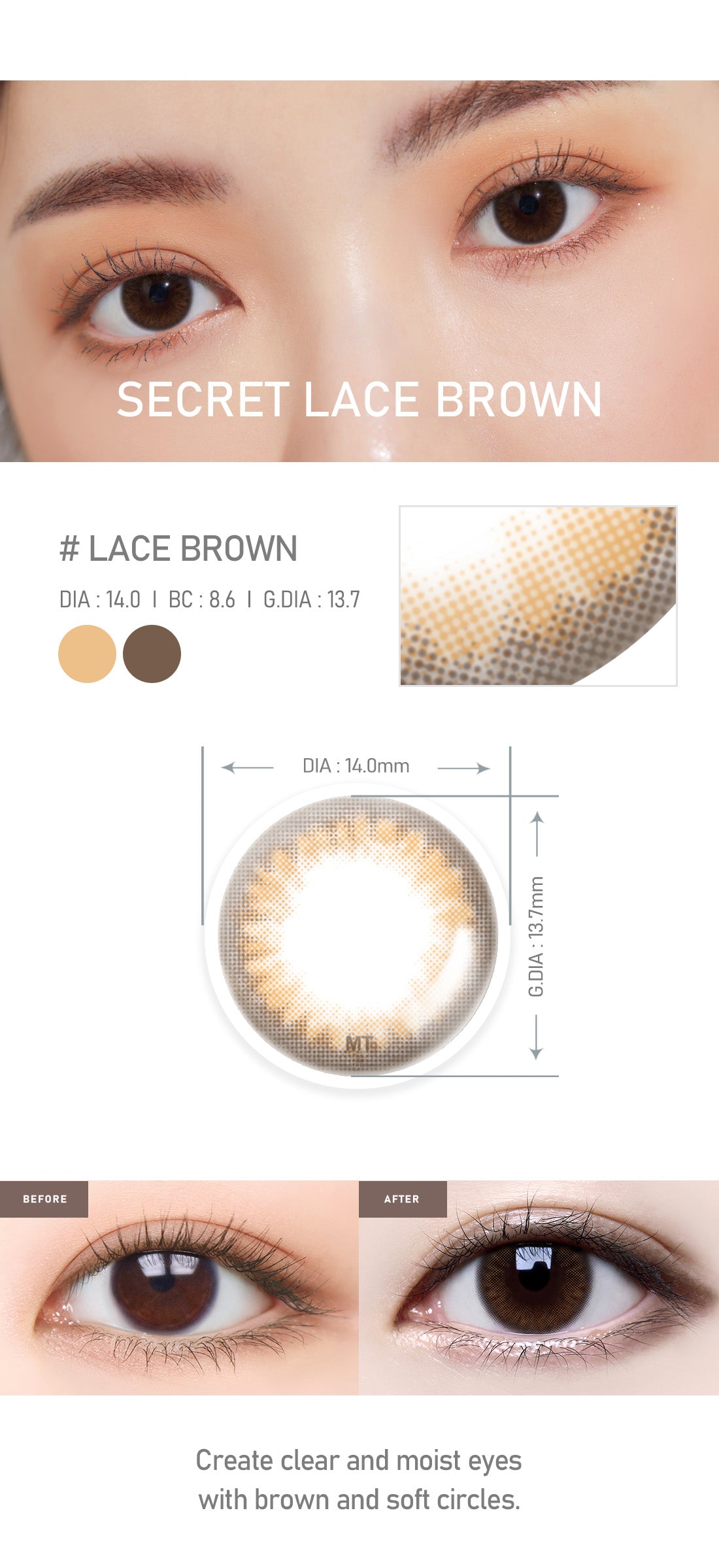 [Select Period] Torica Lace Brown