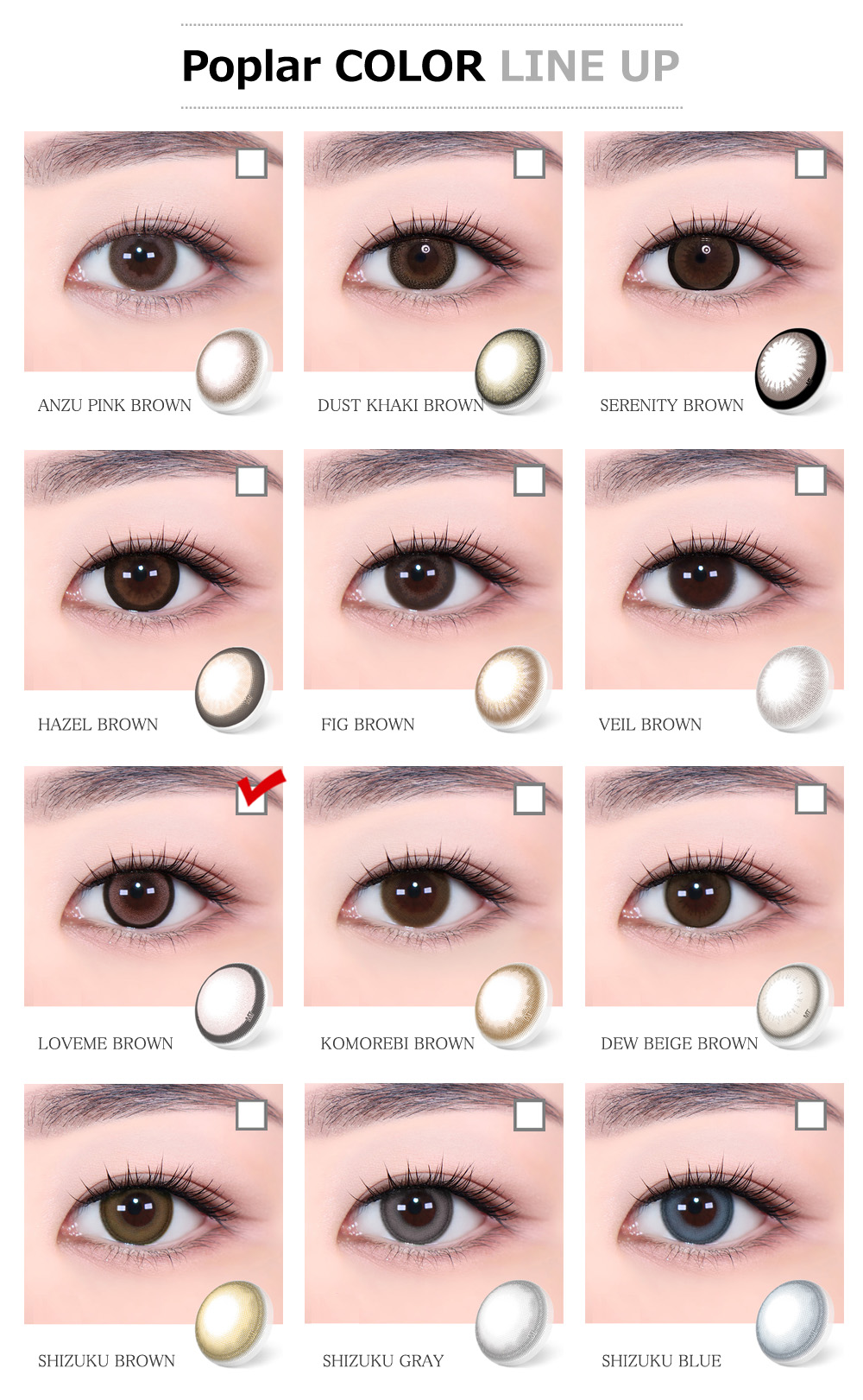 [Toric/Select Period] Torica Love me Pink Brown