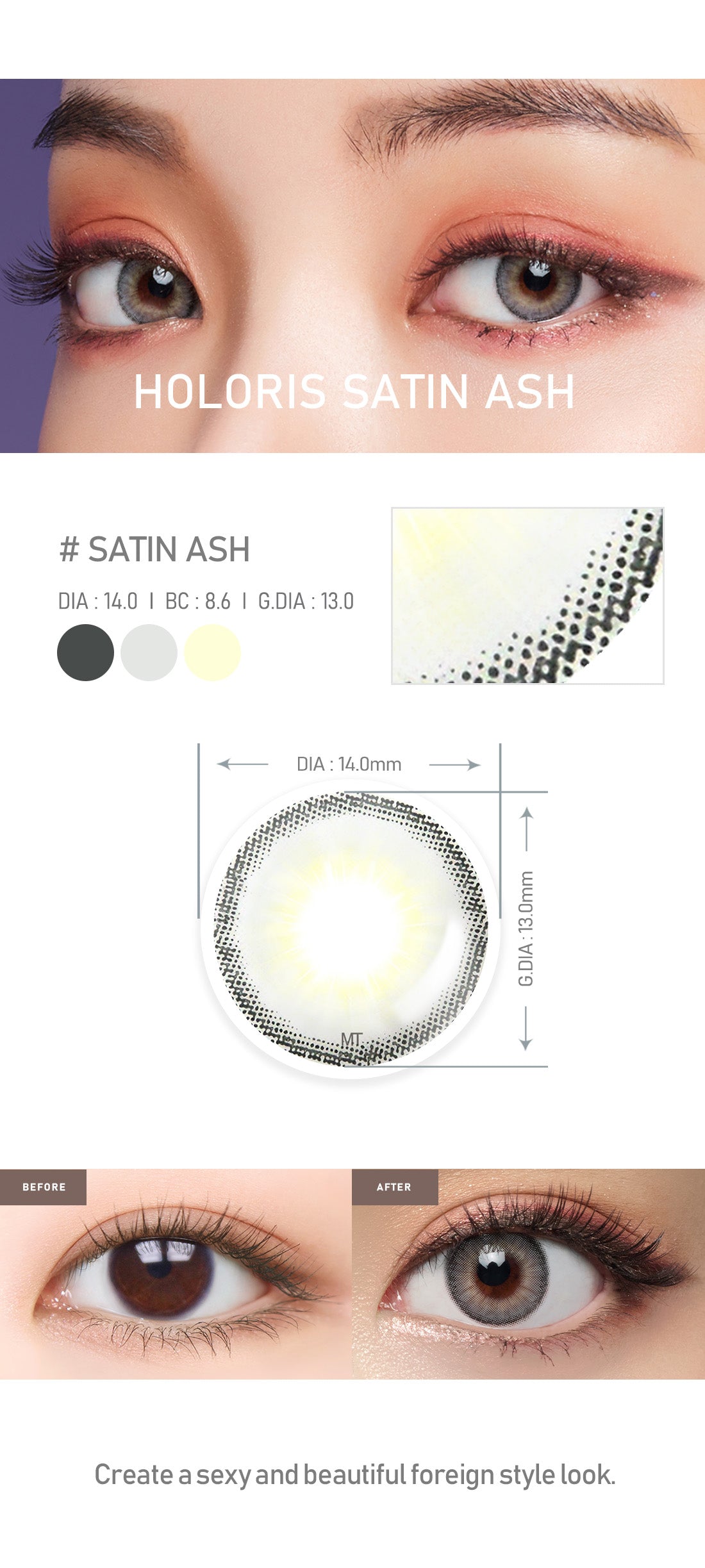 [Select Period] Torica Satin Ash Gray