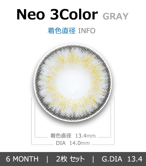 [Toric/6-Month] Neo-3Color Toric Gray (2pcs)4