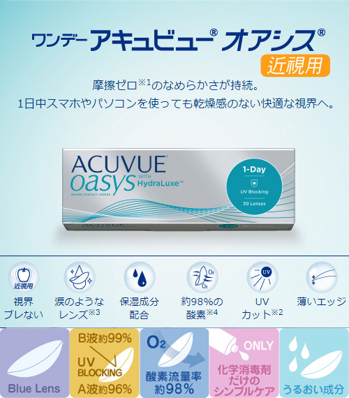 [ワンデー/透明] アキュビュー オアシス シリコン (1箱30枚)3