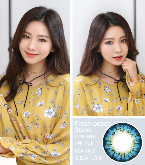 [乱視用/ブルー] フレッシュ ピーチ 3-tone3