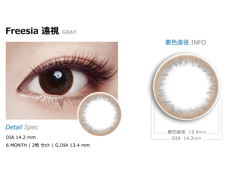 [遠視用/グレー] フリージア