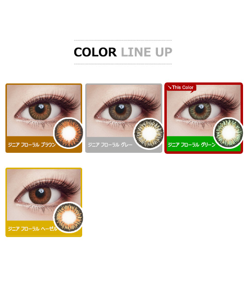 [遠視用/グリーン] ジニア フローラル5