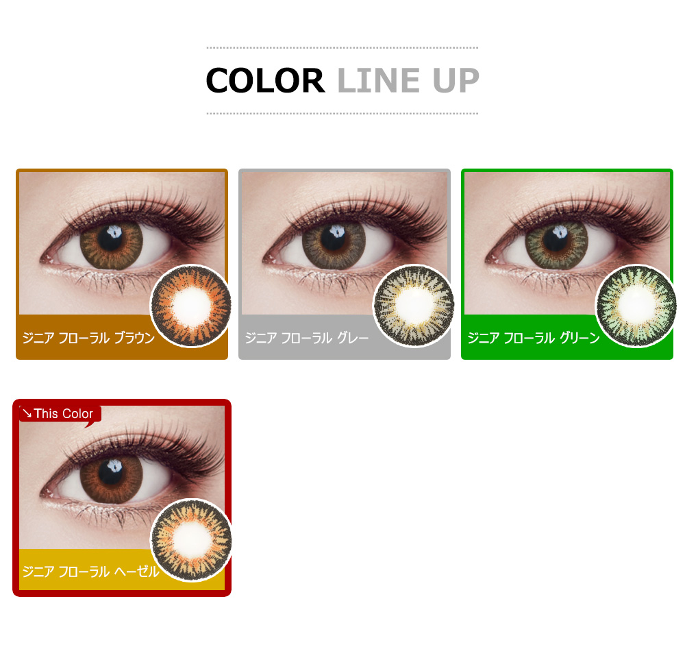 [遠視用/ヘーゼル] ジニア フローラル