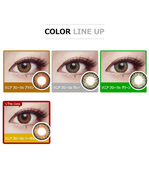 [遠視用/ヘーゼル] ジニア フローラル5