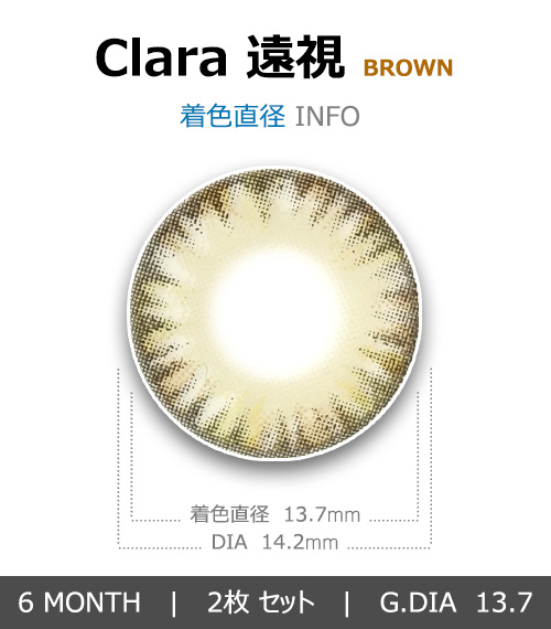 [遠視用/ブラウン] クララ 4 トーン4