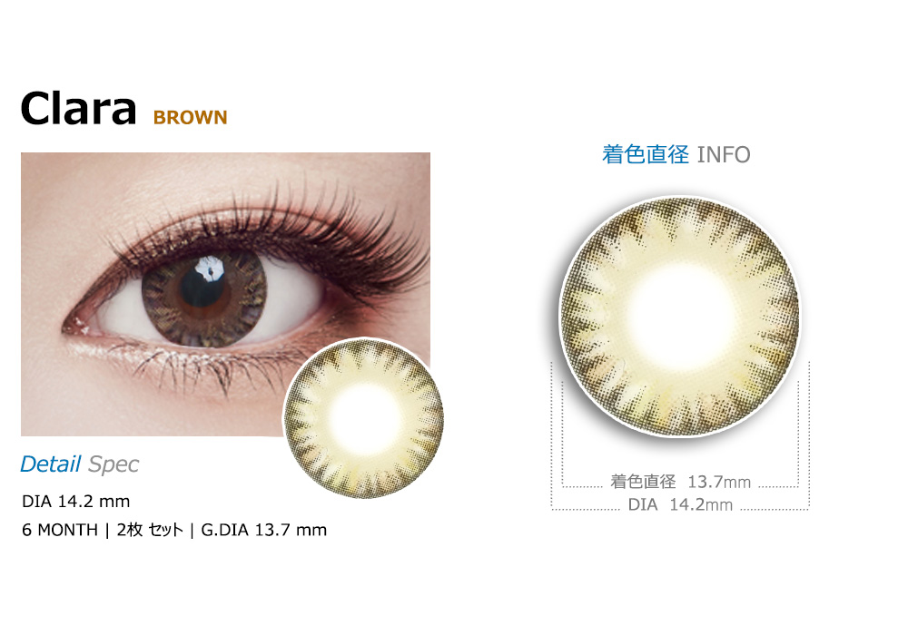 [乱視用/ブラウン] クララ