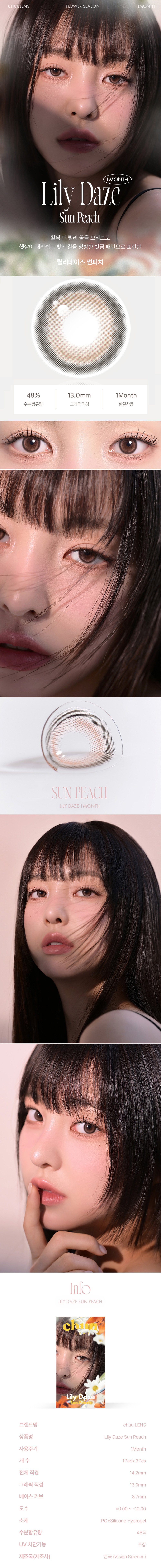 [1 Month/サン ピーチ] リリー デイズ シリコン (1箱 2枚)