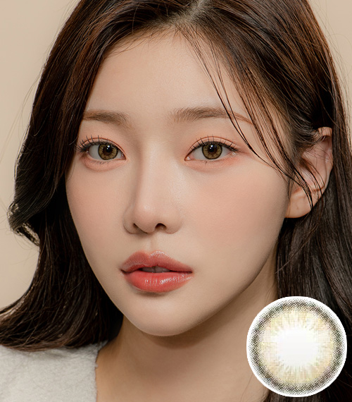 [1 Month/ナチュラル ブラウン] クラレン O2O2M シリコン (1箱 2枚)2