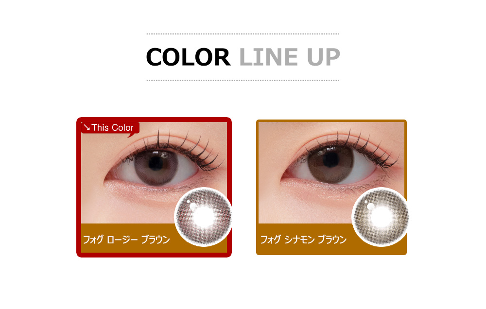 [1 Month/ロシー ブラウン] フォグ シリコン (1箱 2枚)