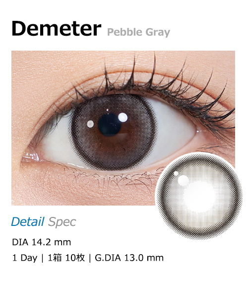 [1 Day/ペブル グレー] デメテル 13.0 シリコン (1箱 10枚)1