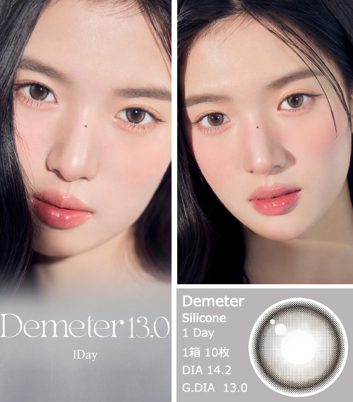 [1 Day/ペブル グレー] デメテル 13.0 シリコン (1箱 10枚)3