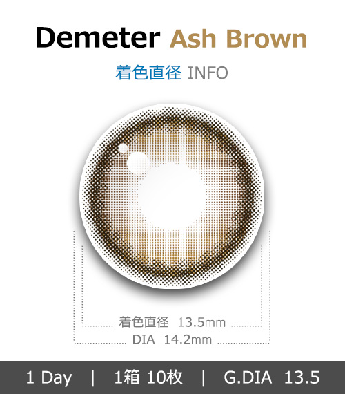 [1 Day/アンバー ブラウン] デメテル 13.5 シリコン (1箱 10枚)4