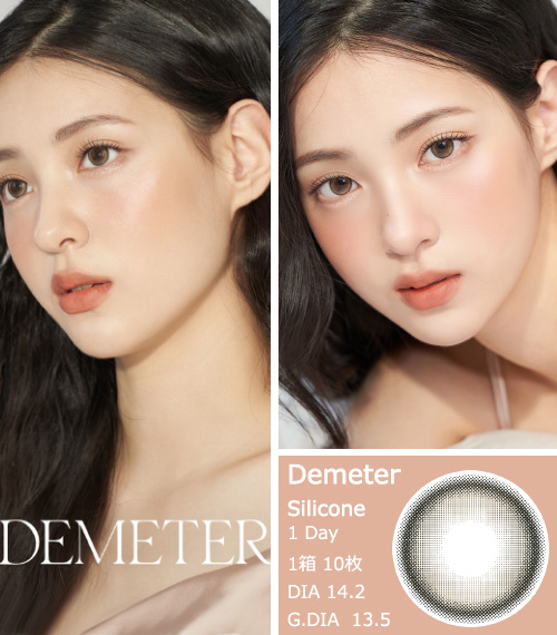 [1 Day/アッシュ ブラウン] デメテル 13.5 シリコン (1箱 10枚)3