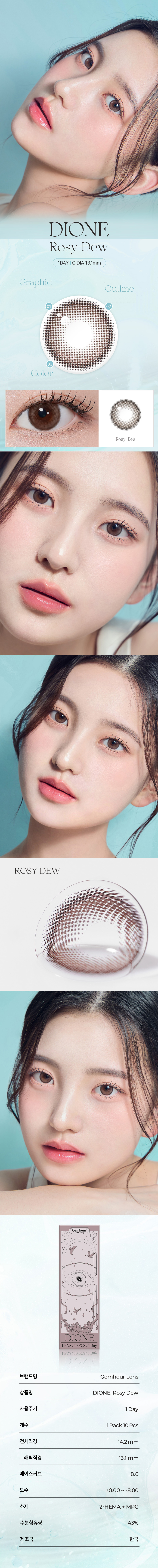 [1 Day/ロージーデュー] ディオーネ (1箱 10枚)