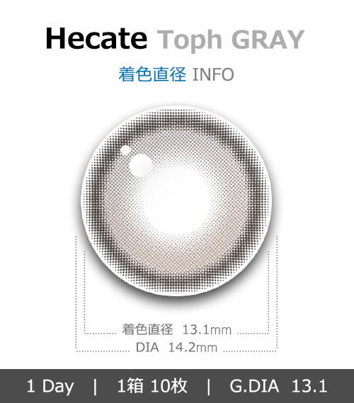 [1 Day/トフ グレー] ヘカテー シリコン (1箱 10枚)4