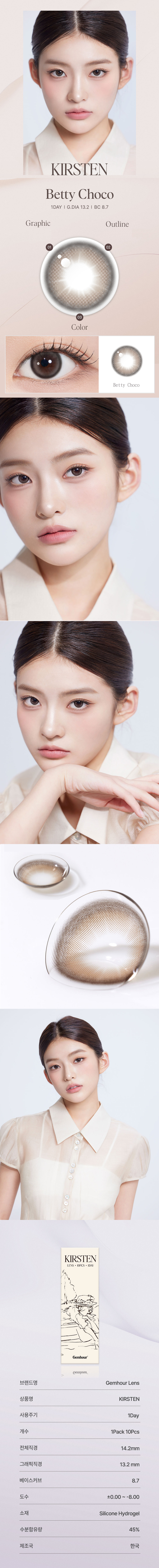 [1 Day/ベティ チョコ] カースティン シリコン (1箱 10枚)