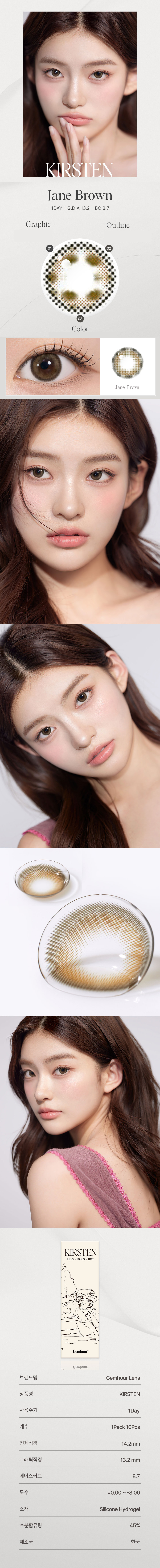 [1 Day/ジェーン ブラウン] カースティン シリコン (1箱 10枚)