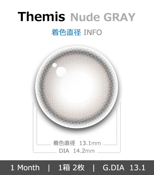 [1 Month/ヌード グレー] テミス シリコン (1箱 2枚)4