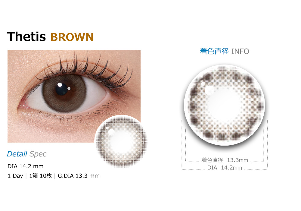 [1 Day/ブラウン] テティス シリコン (1箱 10枚)