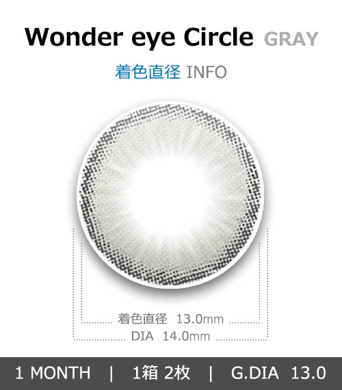 [1 Month/グレー] ワンダー・アイ サークル (1箱 2枚)4
