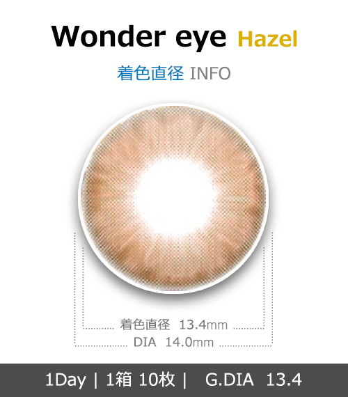 [1 Day/ヘーゼル]  ワンダー・アイ (1箱 10枚)4
