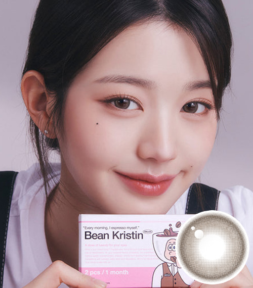 [1 Month/ミディアム ブラウン] ビーン・クリスティン シリコン (1箱 2枚)2