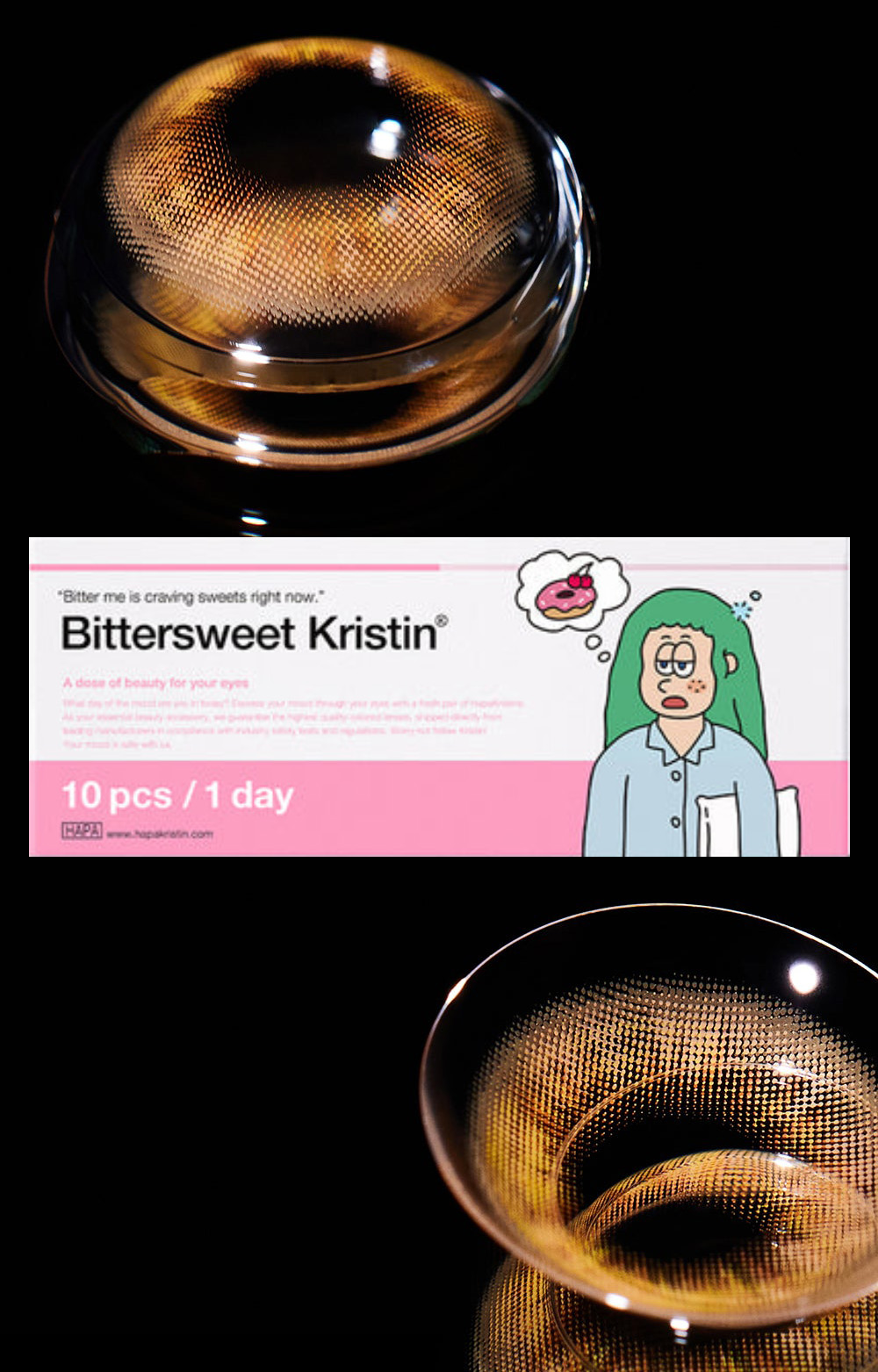 [1 Day/アンバー ブラウン] ビタースイート・クリスティン (1箱 10枚)