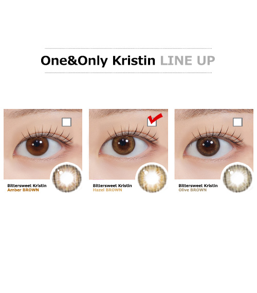 [1 Month/ヘーゼル ブラウン] ビタースイート・クリスティン シリコン (1箱 2枚)5