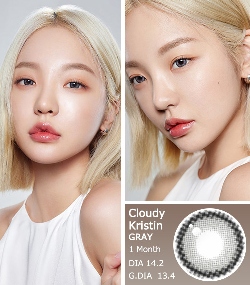 [1 Month/グレー] クラウディ・クリスティン (1箱 2枚)3