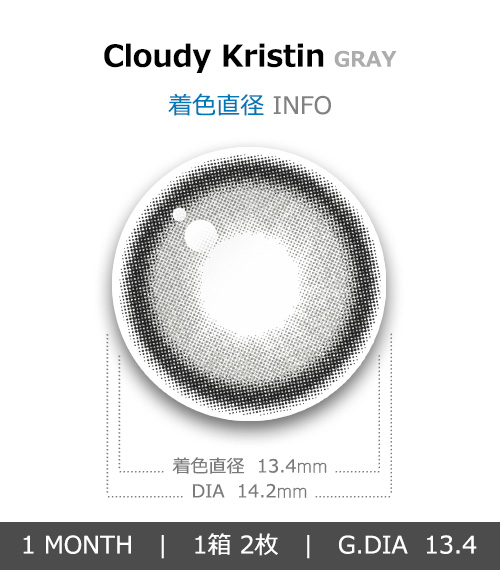 [1 Month/グレー] クラウディ・クリスティン (1箱 2枚)4