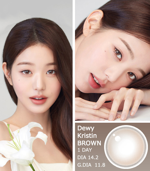 [1 Day/ブラウン] デューイ・クリスティン (1箱 10枚)3