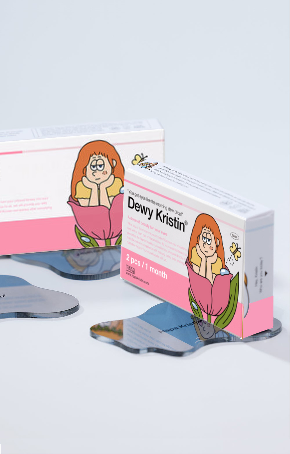 [1 Month/ベーシック グレー] デューイ・クリスティン (1箱 2枚)