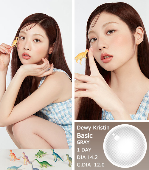 [1 Month/ベーシック グレー] デューイ・クリスティン (1箱 2枚)3