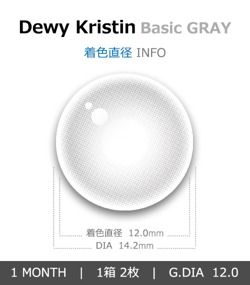 [1 Month/ベーシック グレー] デューイ・クリスティン (1箱 2枚)4
