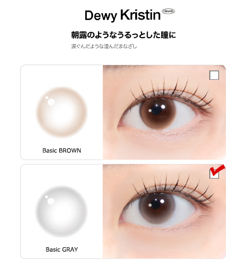 [1 Month/ベーシック グレー] デューイ・クリスティン (1箱 2枚)5