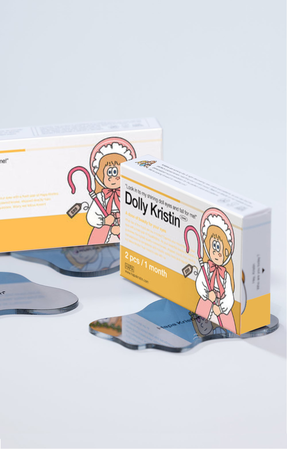 [1 Month/グレー] ドリー・クリスティン シリコン (1箱 2枚)