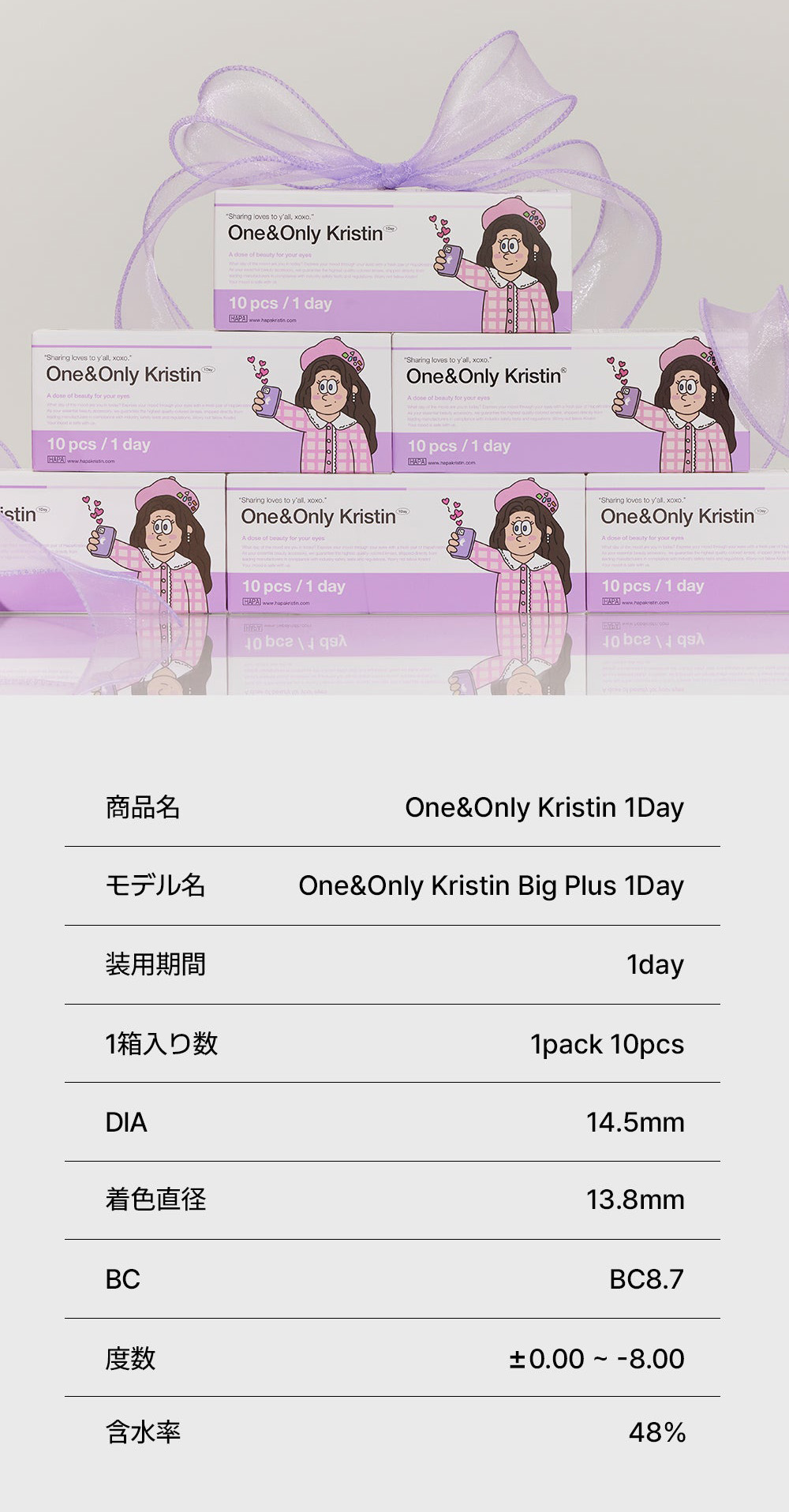 [1 Day/ブラウン] ワン&オンリー・クリスティン ビッグ プラス (1箱 10枚)