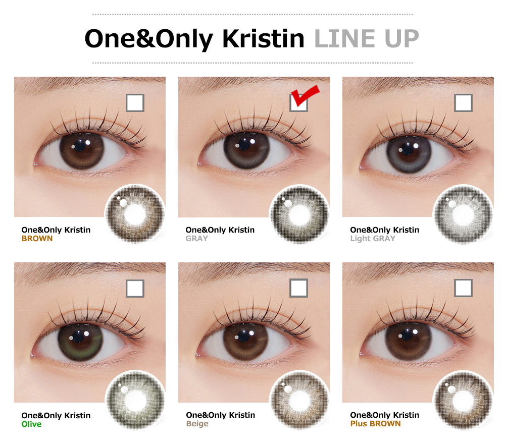 [1 Month/グレー] ワン&オンリー・クリスティン シリコン (1箱 2枚)