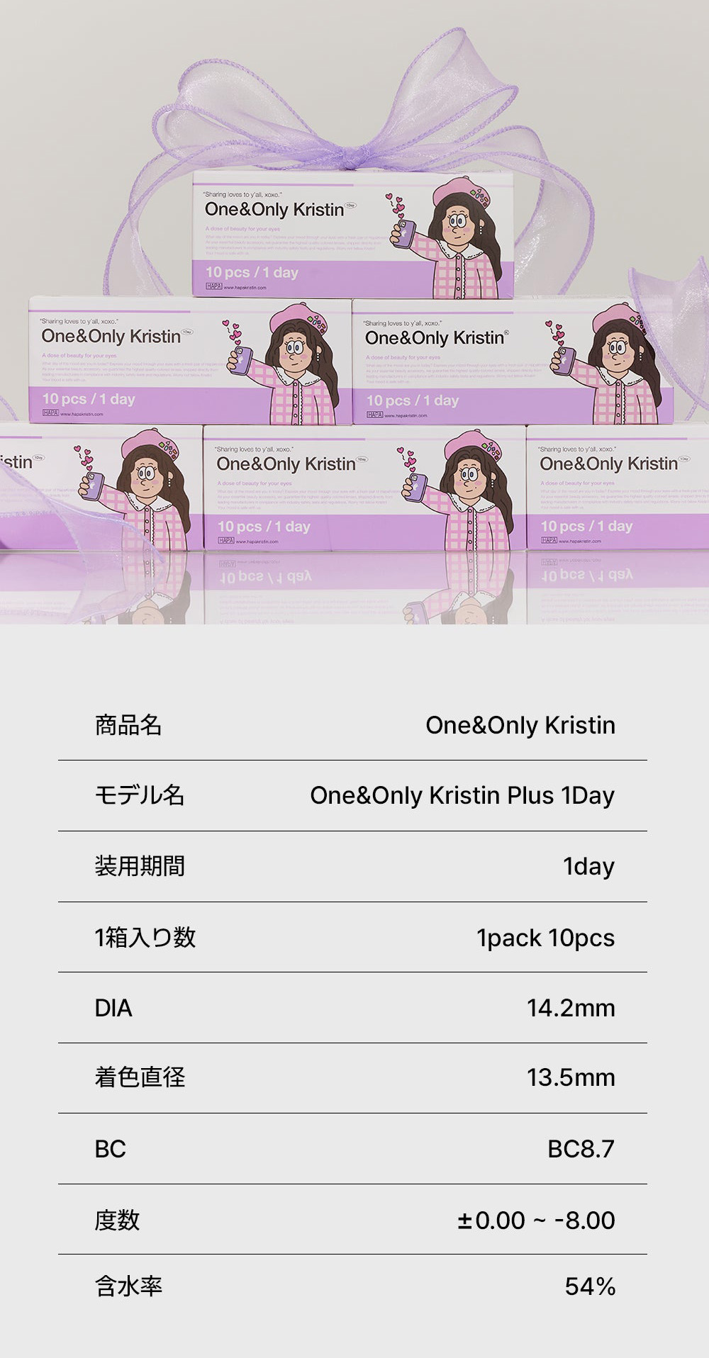 [1 Day/ブラウン] ワン&オンリー・クリスティン プラス (1箱 10枚)